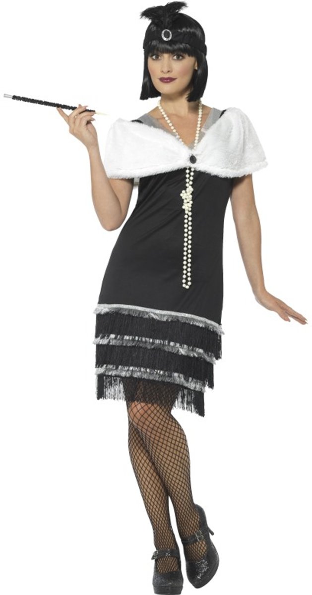 Jaren 20 Danseressen Kostuum | Jazzy Big Band Flapper | Vrouw | XL | Carnaval kostuum | Verkleedkleding